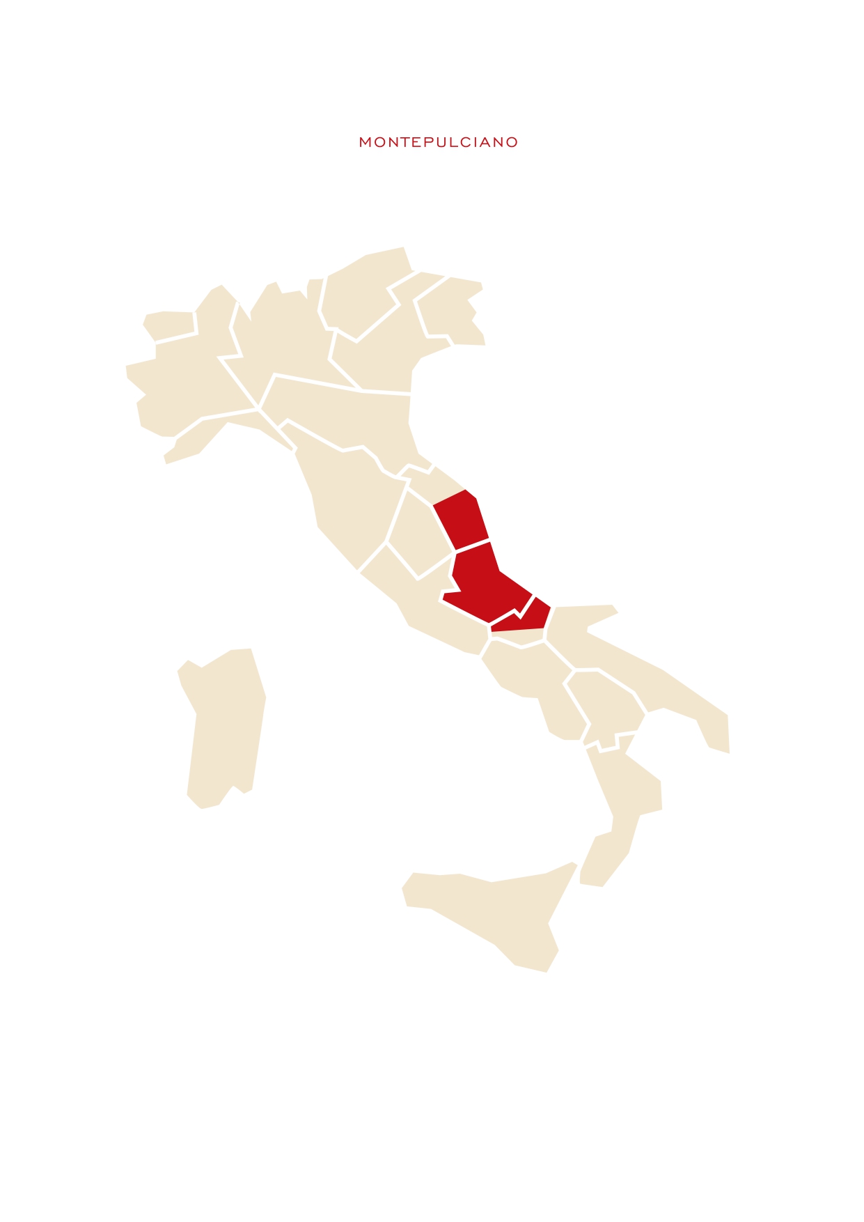 Area di vinificazione del vitigno Montepulciano